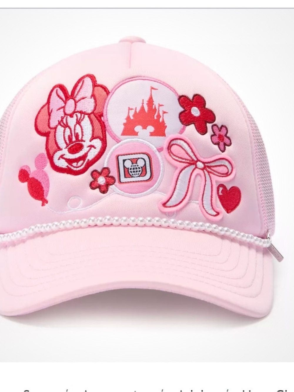 NWT Walt Disney World Minnie Mouse Pink Embroidered Adult hat